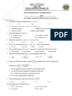 First Periodical Test in Math 8