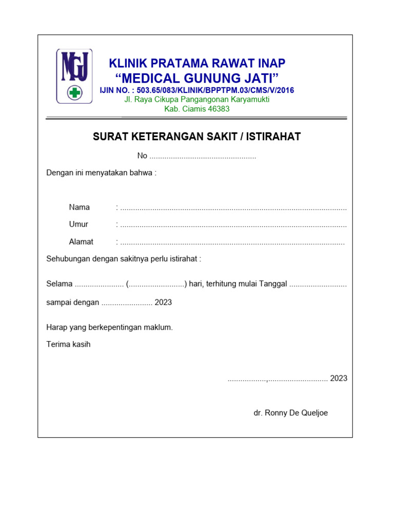 Surat Sakit PDF