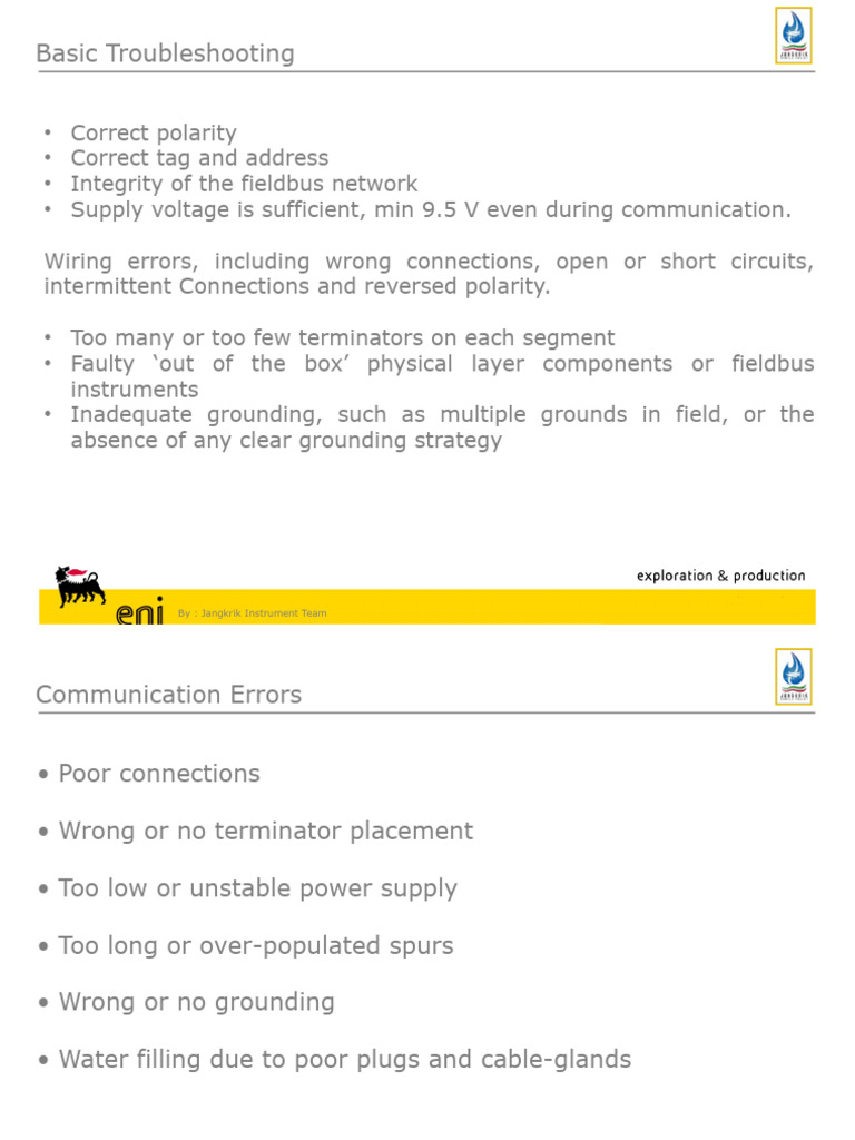 Fieldbus Troubleshooting Guide | PDF
