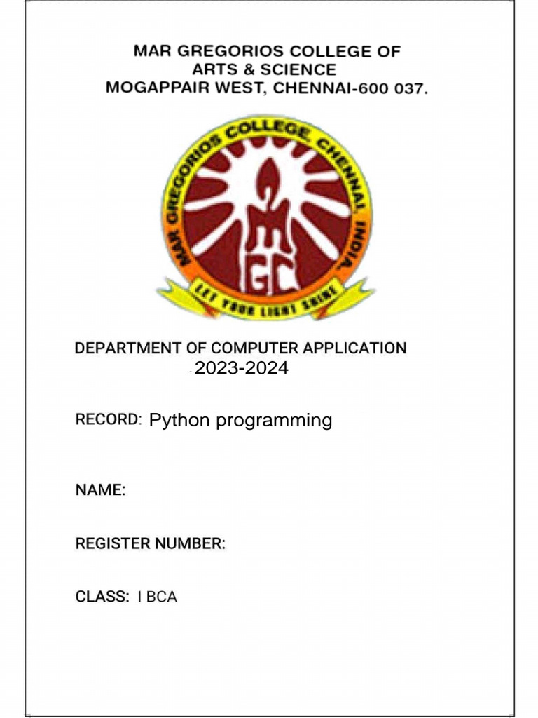 Python Record Programs | PDF