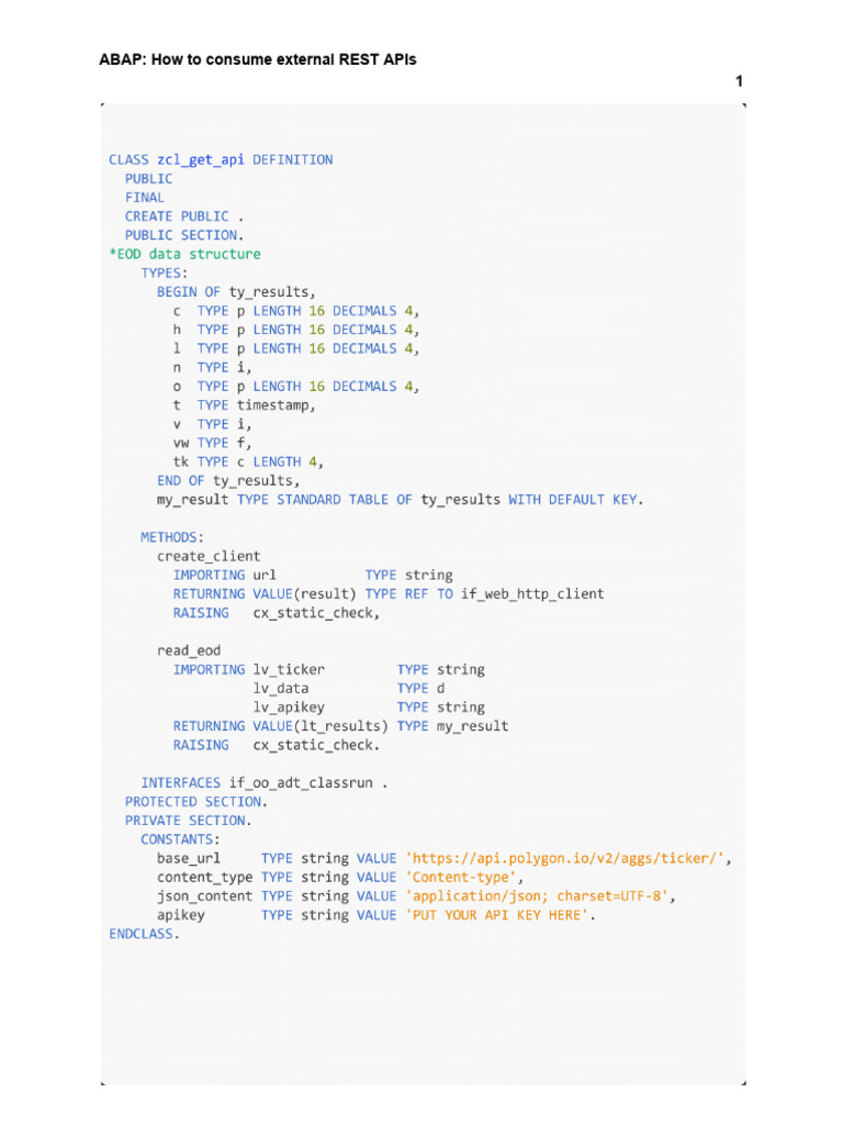 ABAP How To Consume External REST APIs PDF