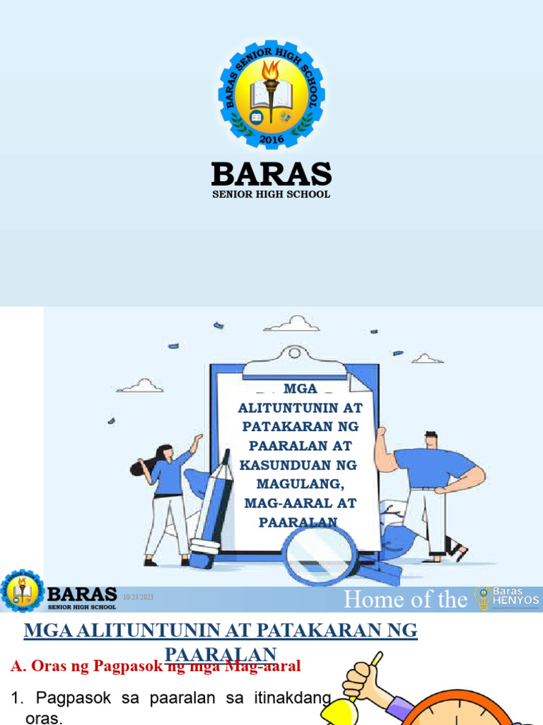 BSHS - Alituntunin at Patakaran | PDF