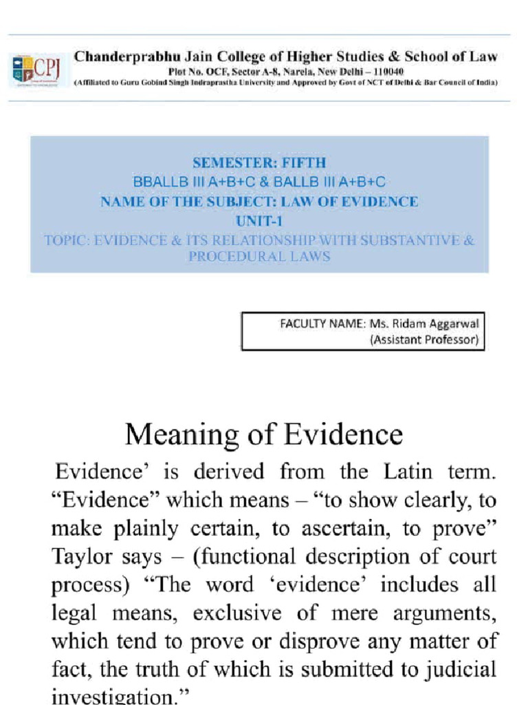 Evidence CPJ | PDF