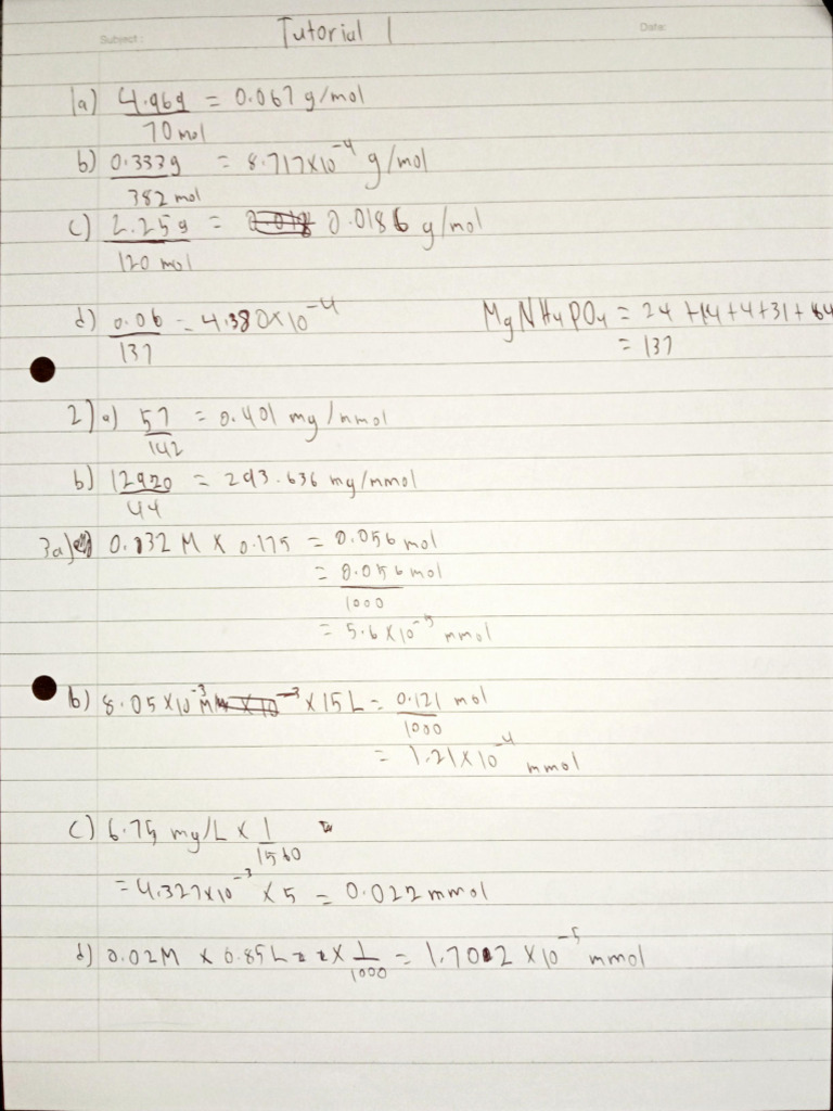 Tutorial 1 | PDF