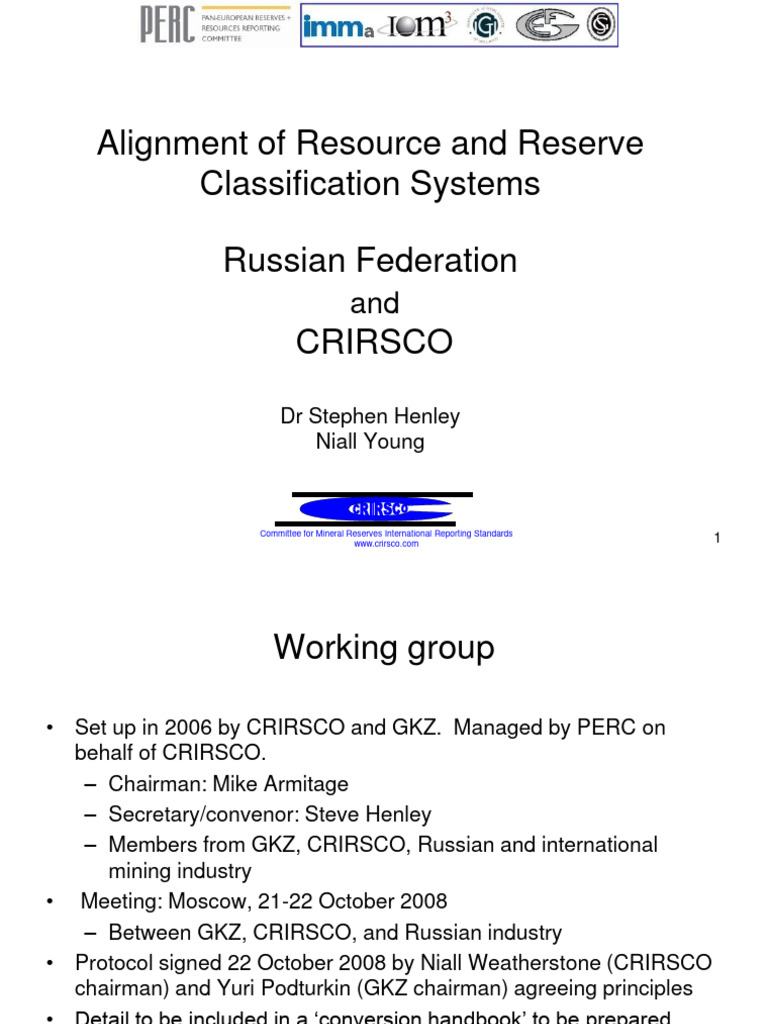 Harmonizing Resource Codes in Russia | PDF | Exploration | Earth Sciences