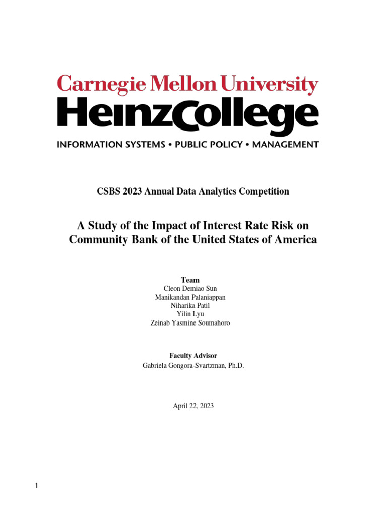 CSBS CMU Final | PDF