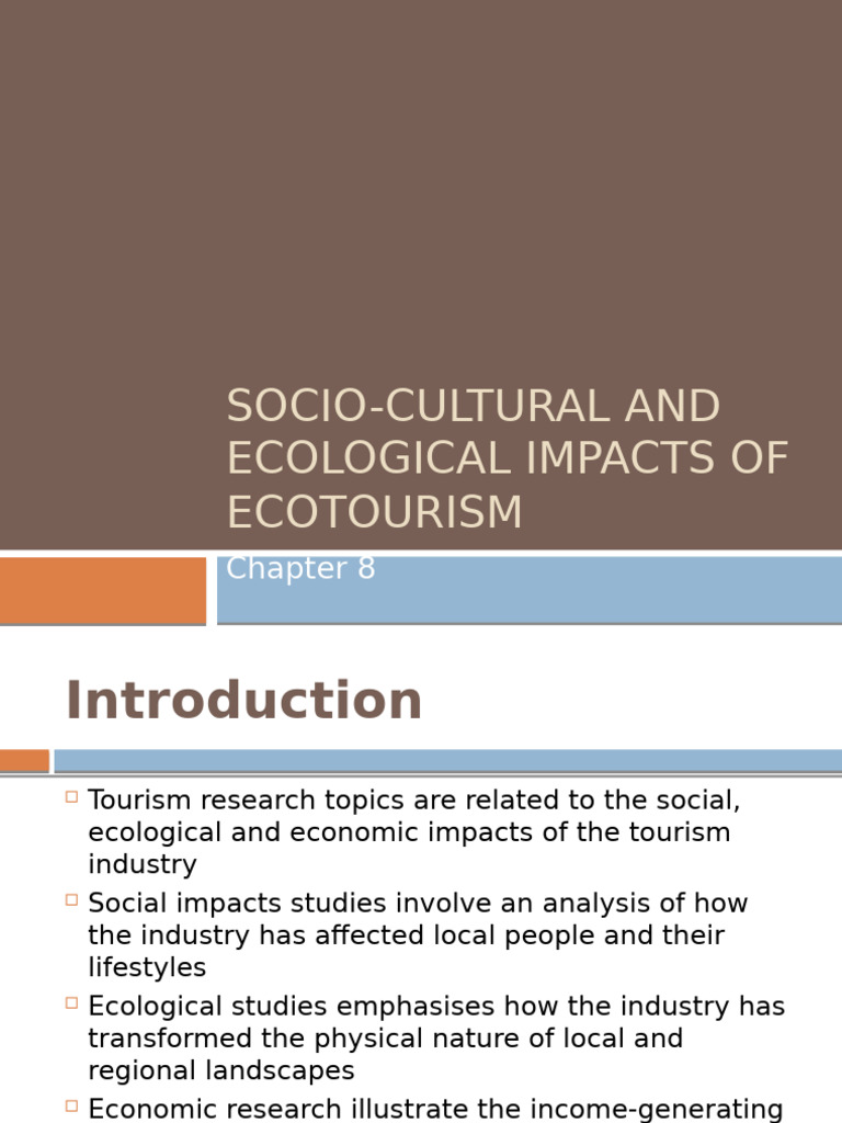 LU 2 Socio-Cultural and Ecological Impacts of Ecotourism | PDF