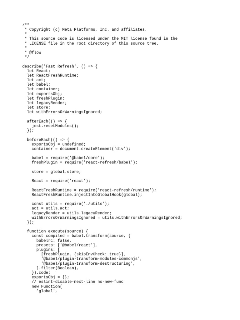 Fastrefreshdevtoolsintegration test pdf source code software
