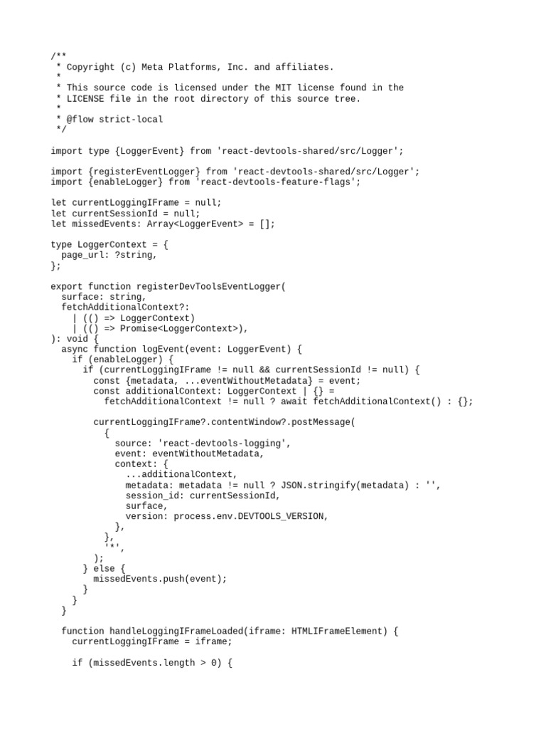 Register dev tools event logger pdf