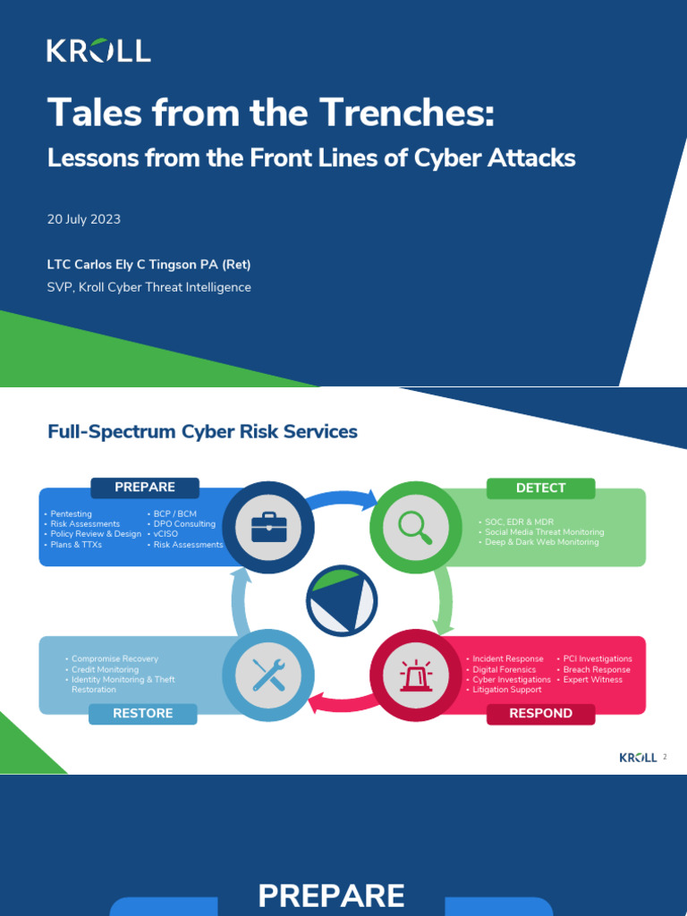 Tales From The Trenches - Lessons From The Front Lines of Cyber Attacks ...