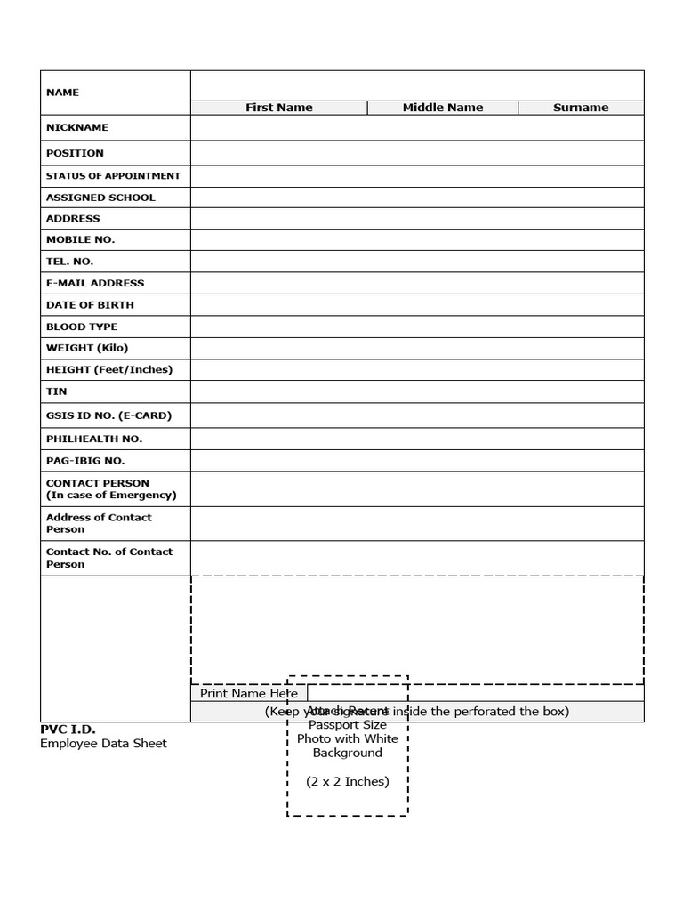 Old First ID Card Application Form | PDF