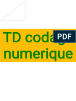 TD Codage Numerique