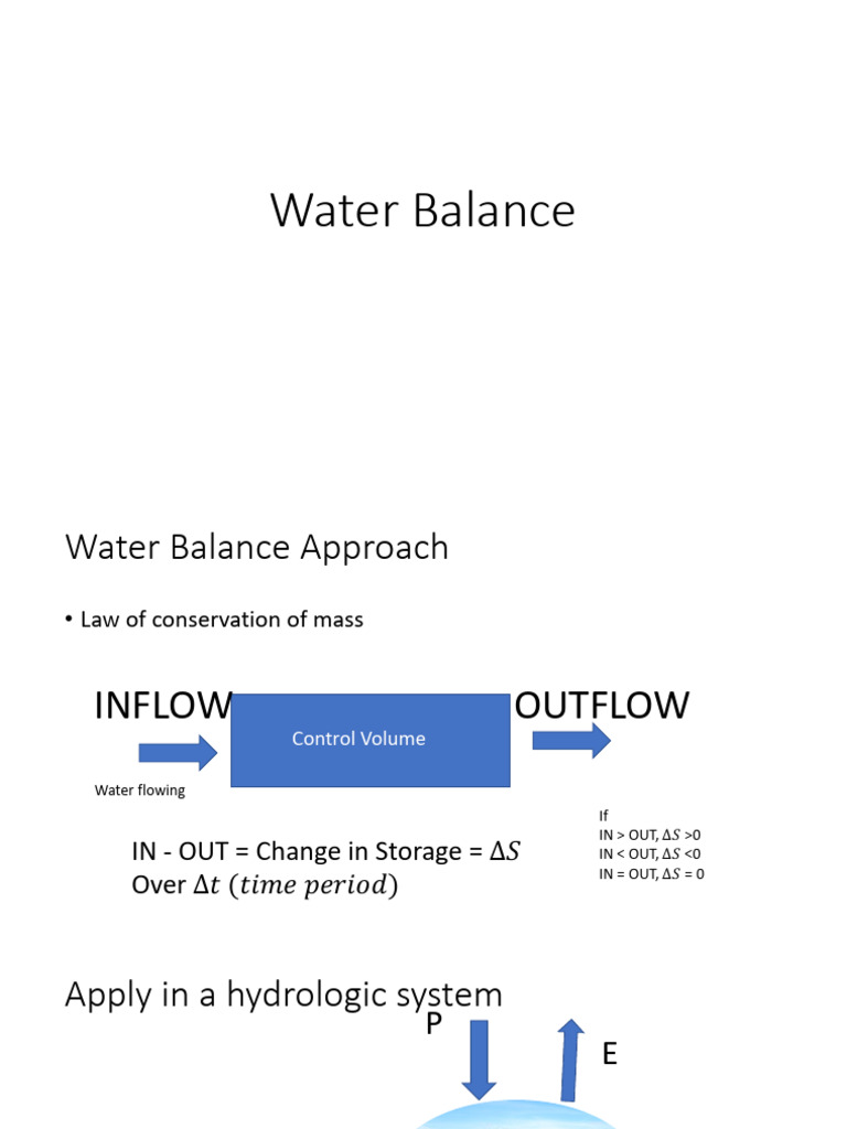Lab 2 Water Budget Equation PDF