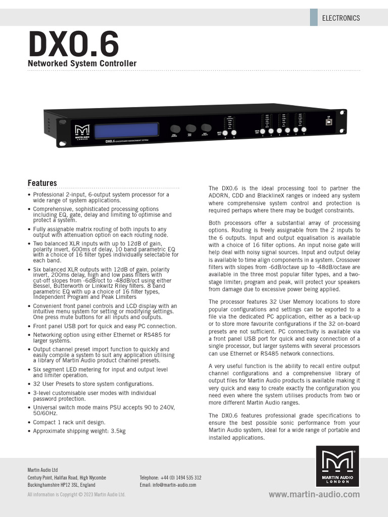 dx0 6datasheet | PDF | Equalization (Audio) | Signal Processing
