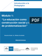 Seminario de Intoducción A La Problemática Pedagógica - Material de Lectura Módulo 1