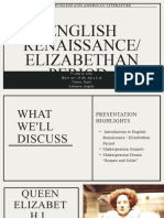 English Renaissance Elizabeth Period