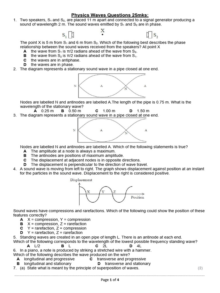 Waves Assignment Yr 12 Physics | PDF