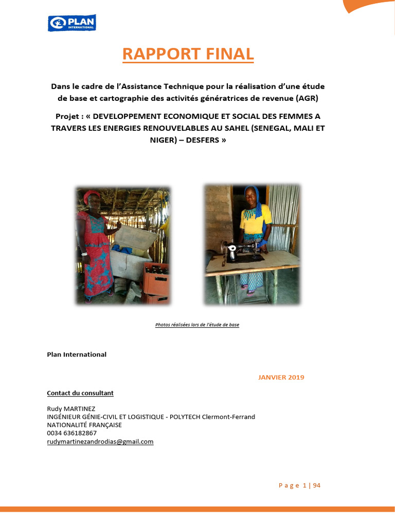 Rapport Final DESFERS PLAN Etude Base v19 y Def 17 - 032019 | PDF