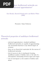 Multilayer Feedforward Networks Are Universal Approximators