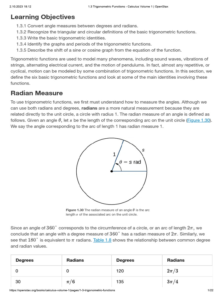 1 3 TRIGONOMETRIC FUNCTIONS intelligence overview