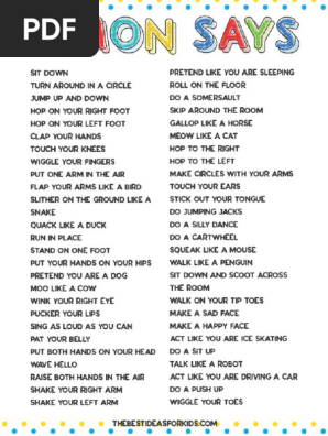 Simon-Says-Ideas-Printable