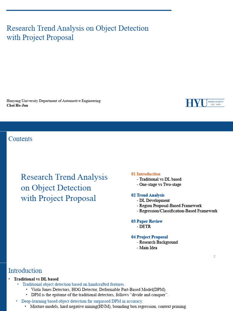 Object Detection Review