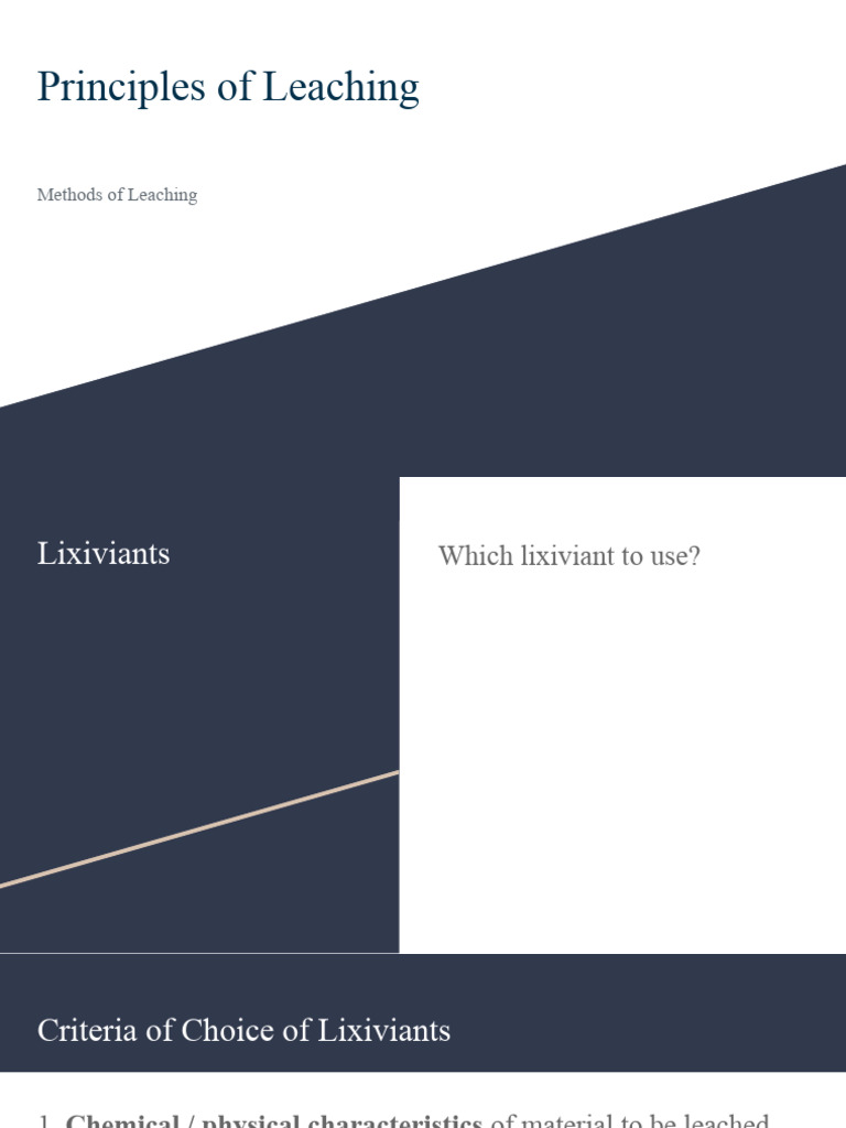2 - 410 - Principles of Leaching | PDF | Technology & Engineering