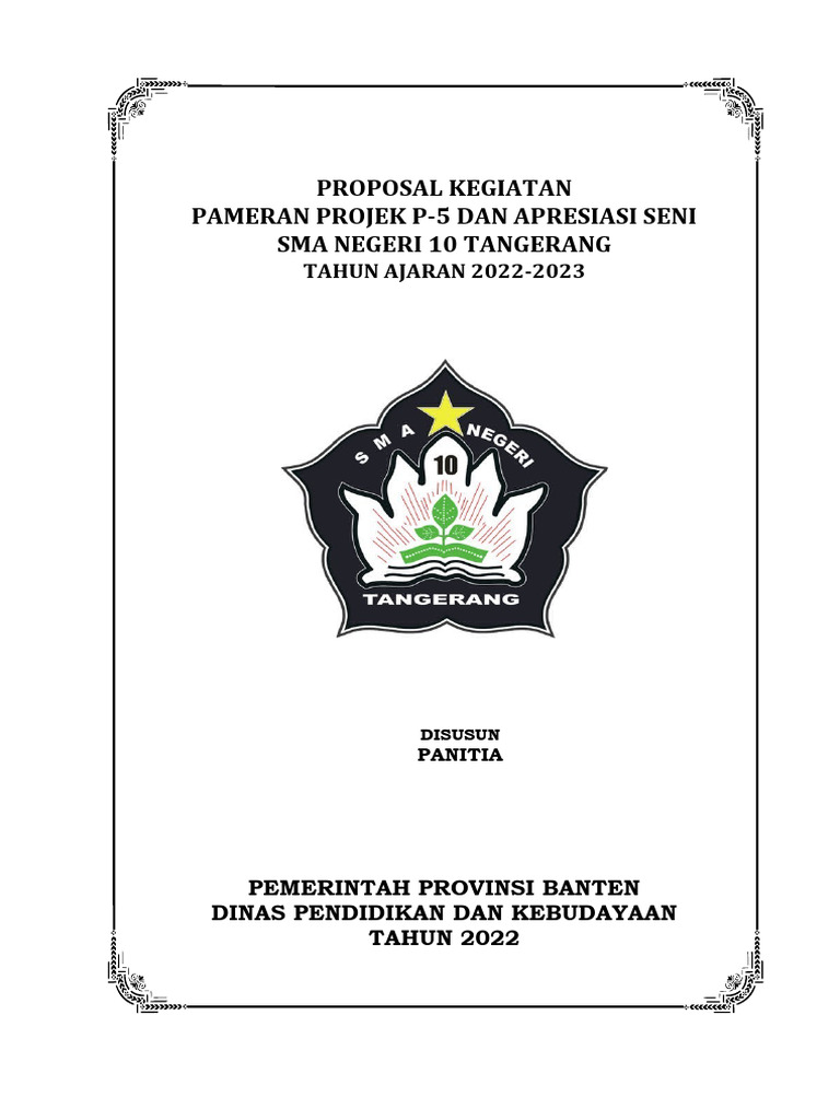 Proposal Projek P5 Pj Pdf