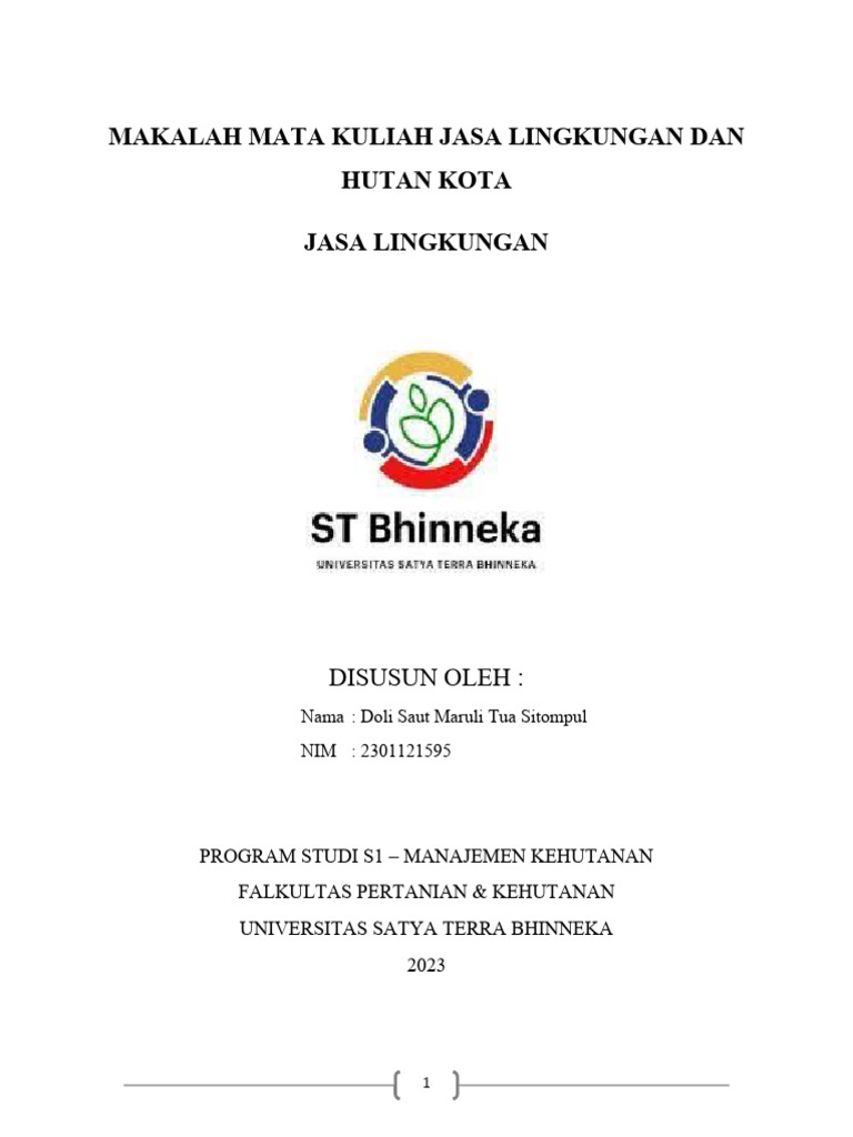 Jasa Lingkungan Pdf