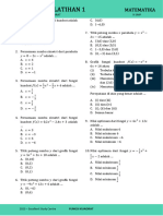 ID Latihan 1 Fungsi Kuadrat Grade 9