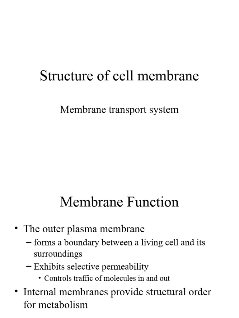 Cell Membrane | PDF