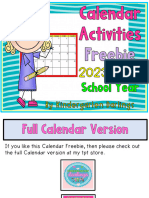 CalendarandMonthsoftheYearFreebiePrintableActivities 1