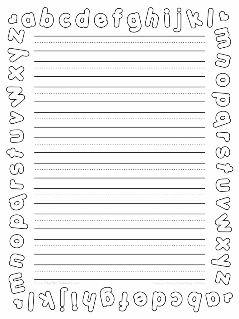 Kindergarten Writing Paper Alphabet | PDF