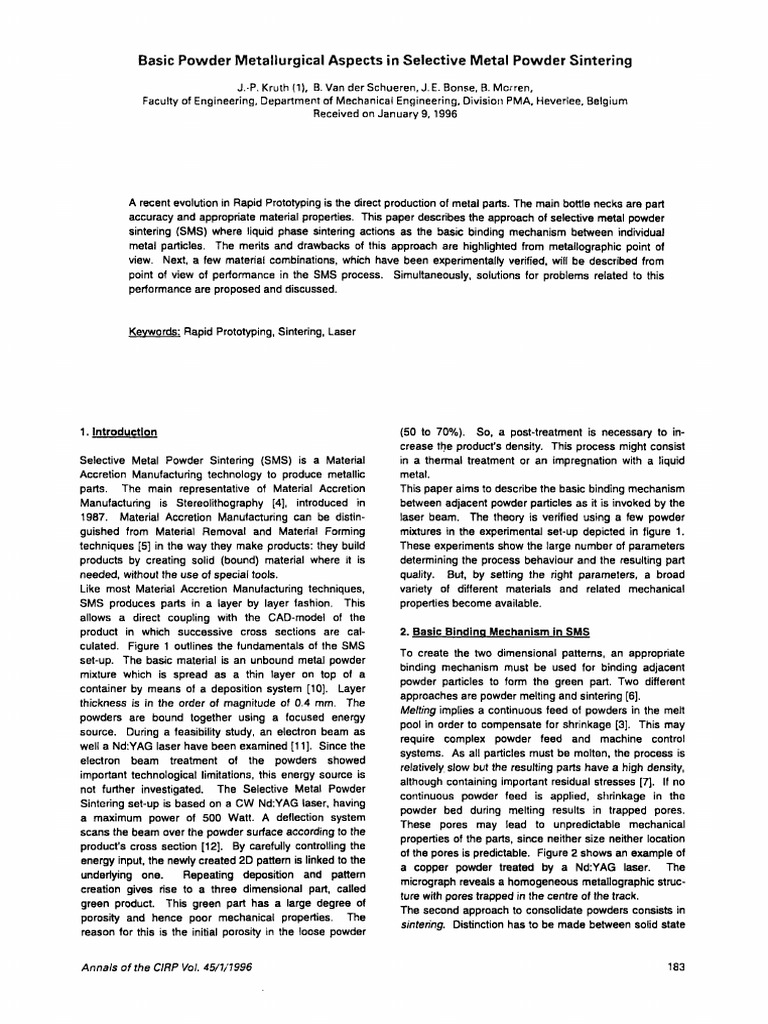 Powder Metallurgy in Sintering Process | PDF | Technology & Engineering