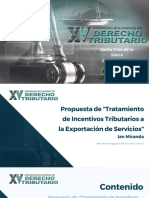 Tratamiento de Incentivos Tributarios A La Exportacion de Servicios