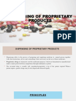 Dispensing of Proprietary Products