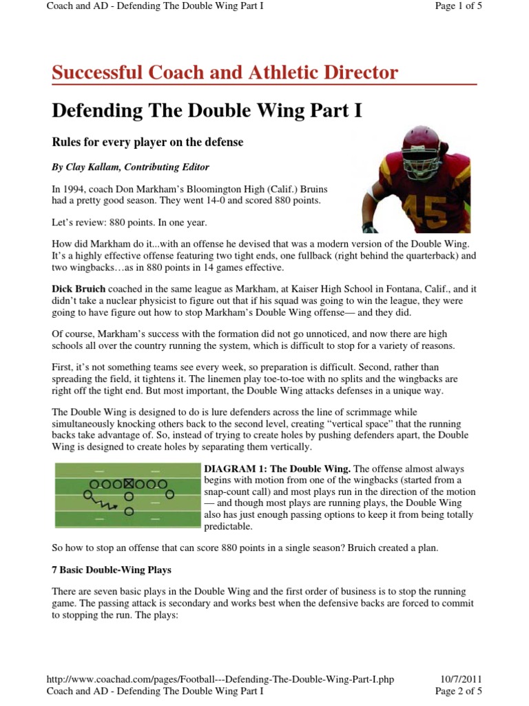 Football Defending The Double Wi | PDF | Quarterback | Positions (Team ...