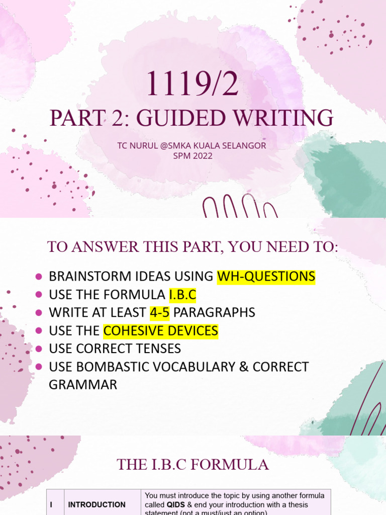 Part 2 Guided Writing | PDF