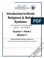 IWRBS Q1 Mod2 The Dynamics of Geography Culture and Religion