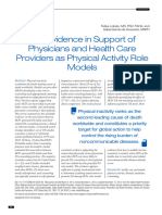 The Evidence in Support of Physicians and Health Care Providers As Physical Activity Role Models