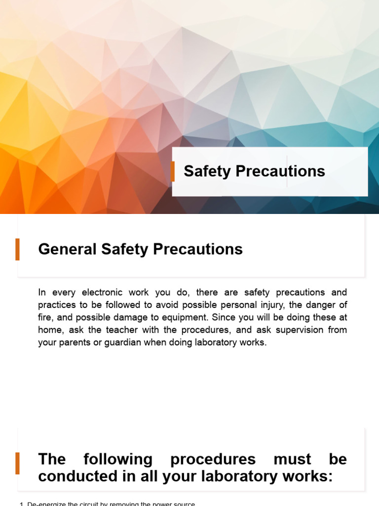Safety Precautions PDF