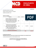 Presupuesto de Obra El Diamante 2 PDF
