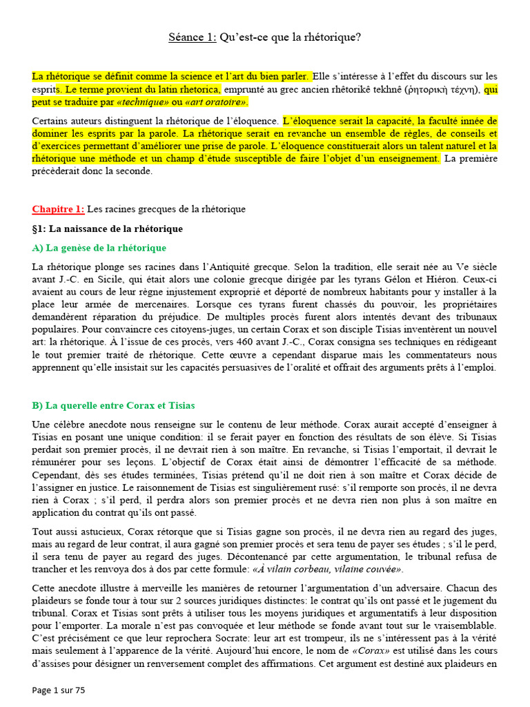 Introduction à la rhétorique antique | PDF | Sciences sociales ...