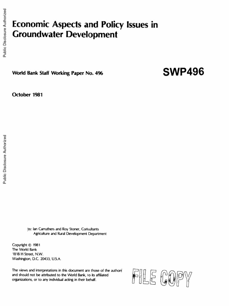 Carruthers and Stoner - Economic Aspects and Policy Issues in ...