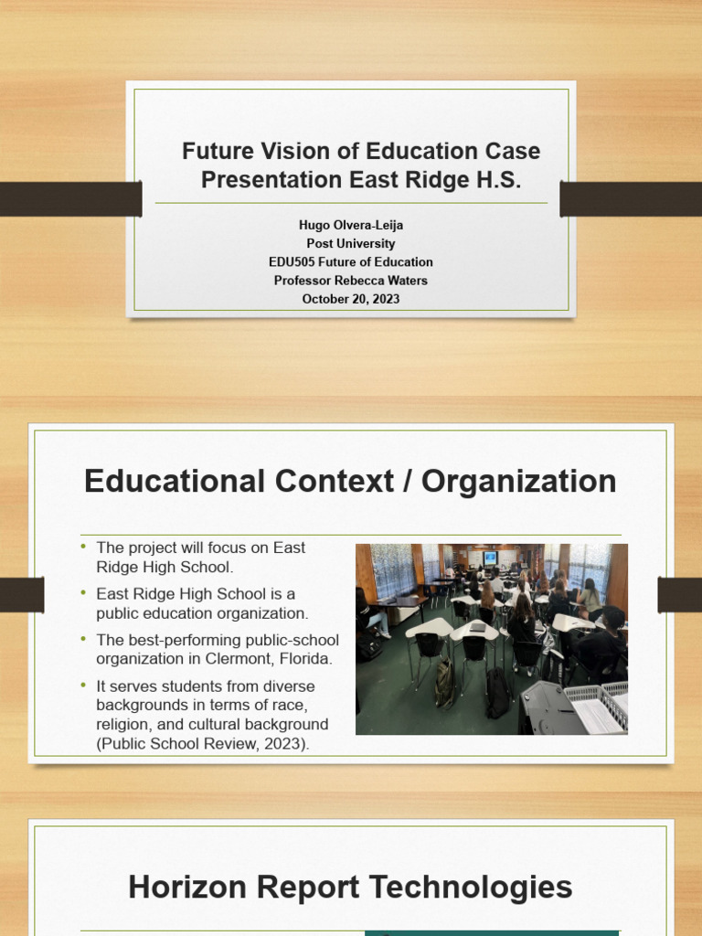 Completed Project Future Vision Of Education Case Presentation Pdf