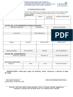 Formato de Autorizacion para Viajar