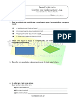 6.1 - Medidas de Comprimento - Ficha de Trabalho