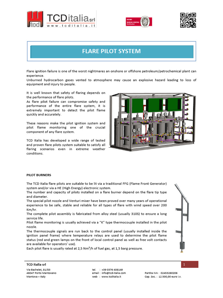 Bollettino TCD FLARE PILOT SYSTEM | PDF