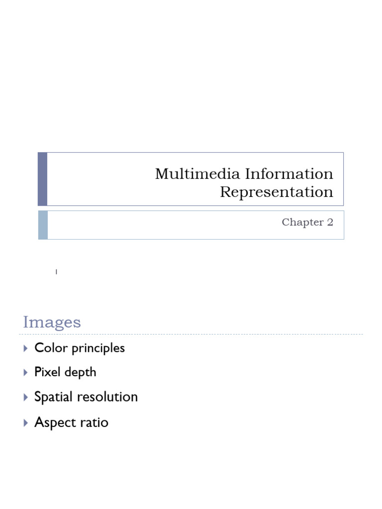 02 Multimedia Information Representation PDF Video Display Resolution