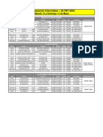 Horarios 13 y 14 de Mayo